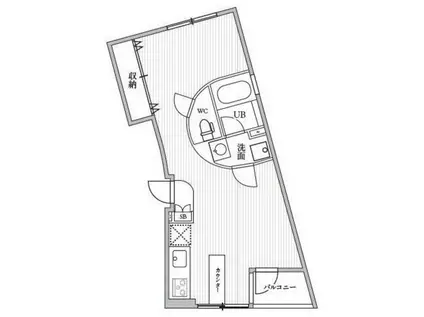 T′S CUORE BLISS 自由が丘(ワンルーム/2階)の間取り写真