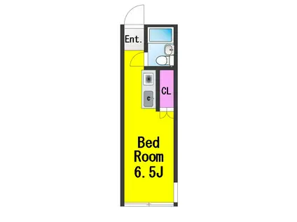 ウェルスハウス(ワンルーム/2階)の間取り写真