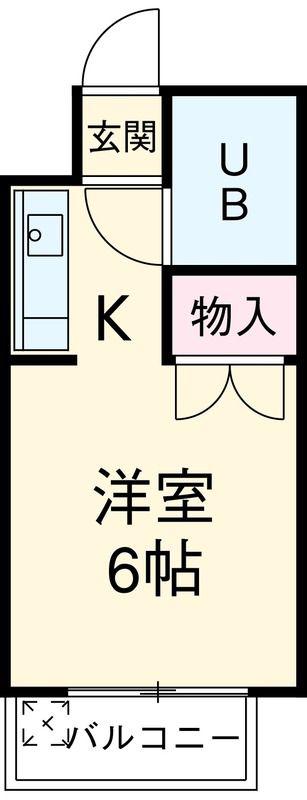 今枝ビル(ワンルーム/3階)の間取り写真
