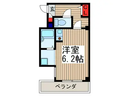 エクセルプラザ(ワンルーム/3階)の間取り写真