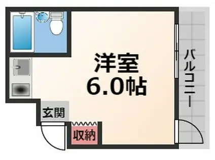 エスポアール春日I(ワンルーム/2階)の間取り写真