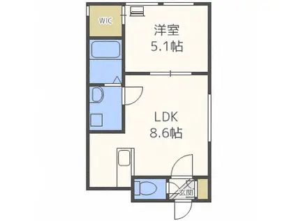 LASANTE恵比寿(ワンルーム/3階)の間取り写真