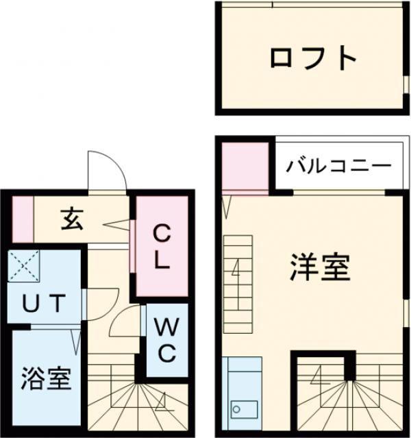 アールグレイス中島町アールグレイスナカシマチ(1K/1階)の間取り写真