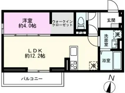 SOPHIA II B(1LDK/1階)の間取り写真