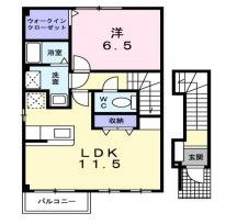 ニルヴァーナ ビエンネ(1LDK/2階)の間取り写真