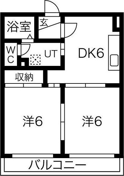 マンションリビエールI(2DK/3階)の間取り写真