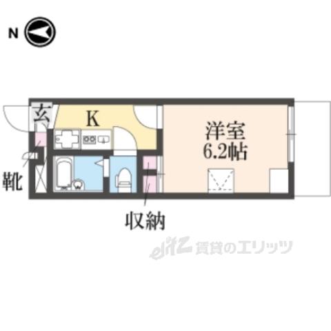 レオパレスSAKABE2(1K/1階)の間取り写真