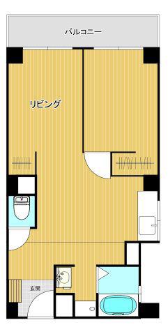 フリートヴィラ国泰寺(1LDK/4階)の間取り写真