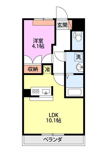 ルディーリベラ(1LDK/1階)の間取り写真