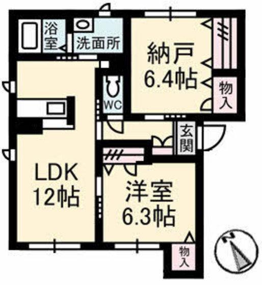 フィエスタ(1SLDK/1階)の間取り写真