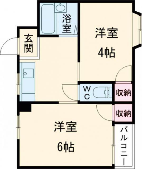 オペル1番館(2K/3階)の間取り写真