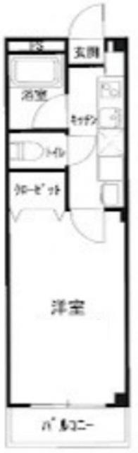 羽衣マンション(1K/3階)の間取り写真