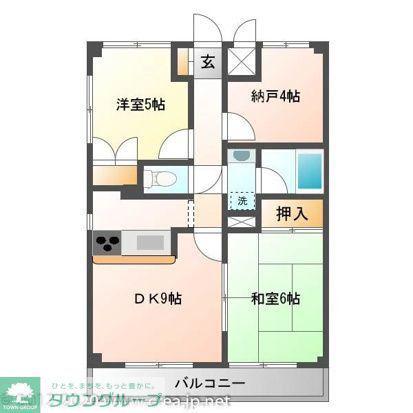 スカイビュウ11(2LDK/2階)の間取り写真