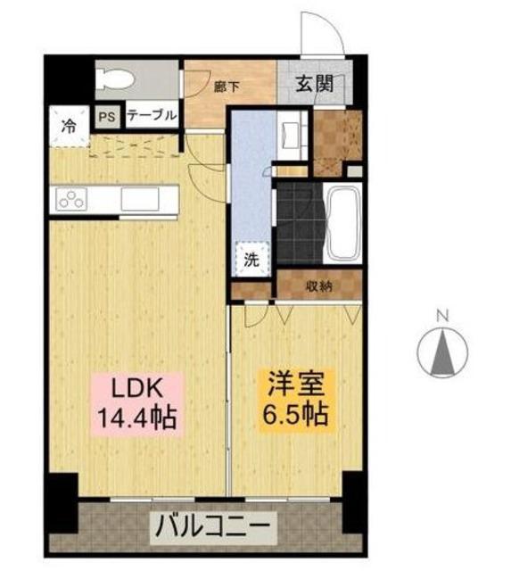ブレシア銀座イースト(1LDK/12階)の間取り写真