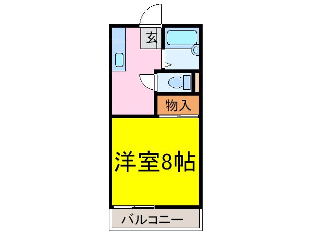 アーバンハイツ下栗町(1K/1階)の間取り写真