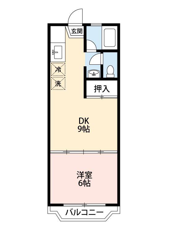 コーポ幸(1LDK/3階)の間取り写真