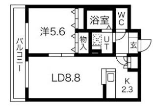PISO ARCE SHINAGAWA(1LDK/1階)の間取り写真