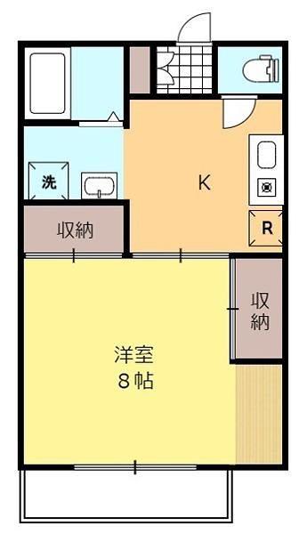 アサージュ(1K/2階)の間取り写真