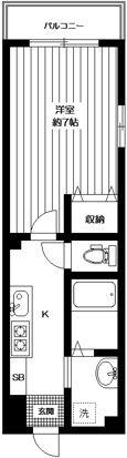 ジニアス高円寺I(1K/3階)の間取り写真