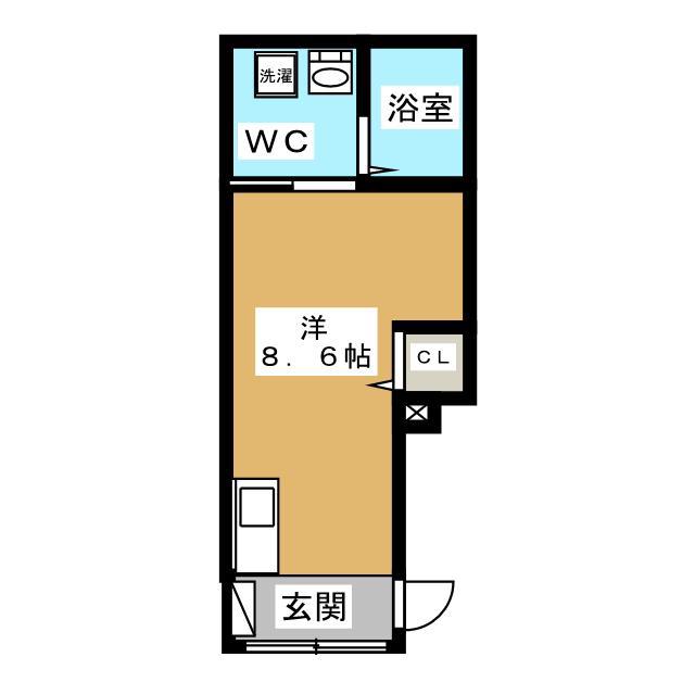 COMFORT鶴見(ワンルーム/1階)の間取り写真