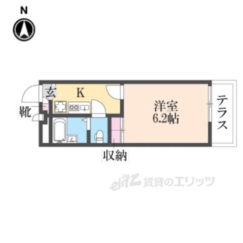 レオパレスヴィブレ(1K/3階)の間取り写真