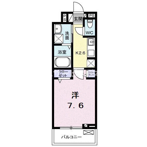 スローン・スクエア(1K/3階)の間取り写真