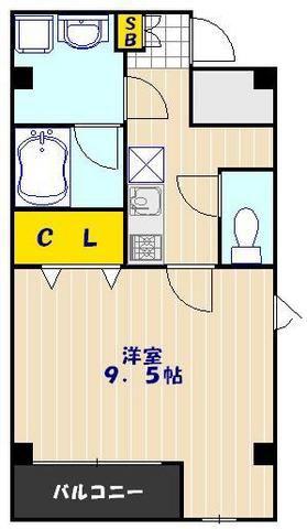 ウエストコート川口(1K/5階)の間取り写真