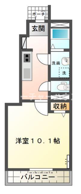 アリエッタ(1K/1階)の間取り写真