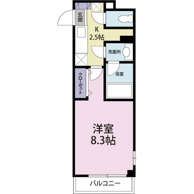 KSマンション桜木町(1K/10階)の間取り写真
