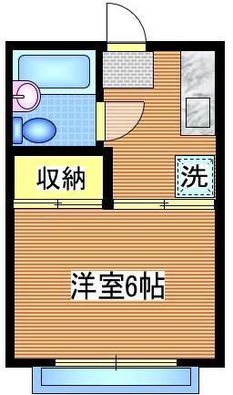 メゾン光京(1K/1階)の間取り写真
