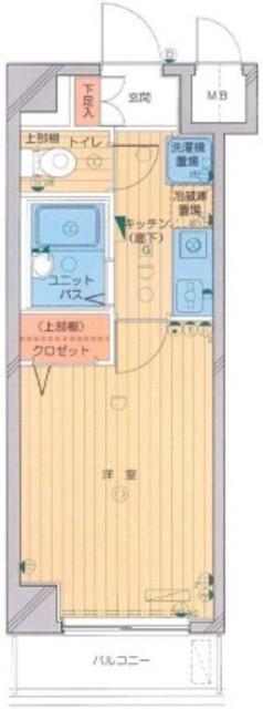 プロフ高田馬場(1K/3階)の間取り写真