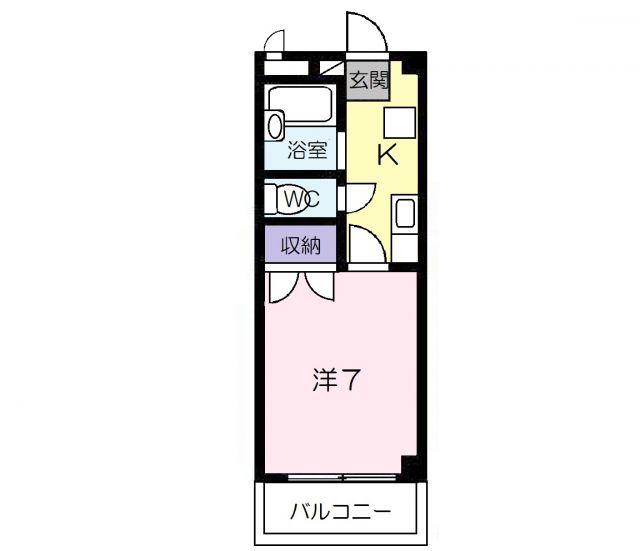 ドミール松永(1K/3階)の間取り写真