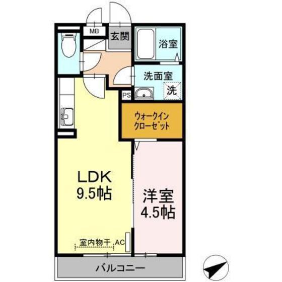 コーラルコート(1LDK/3階)の間取り写真