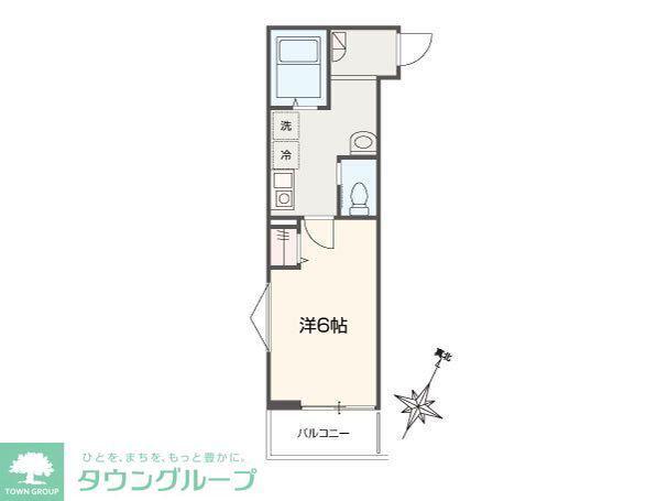 MELLAS西大宮IV(1K/3階)の間取り写真