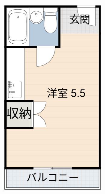 豊明アサノビル(ワンルーム/3階)の間取り写真