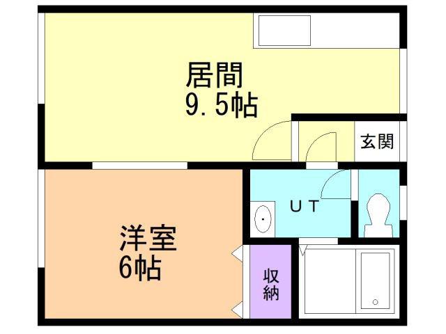 センチュリービラ(1DK/1階)の間取り写真