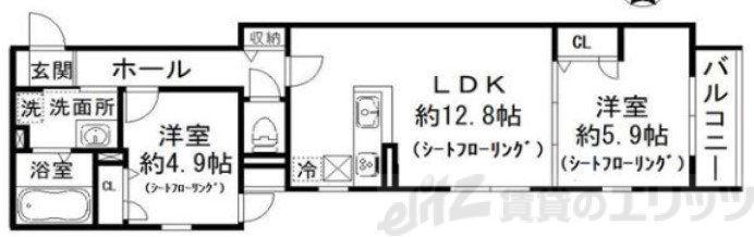 MOCXION MANOIR(2LDK/3階)の間取り写真
