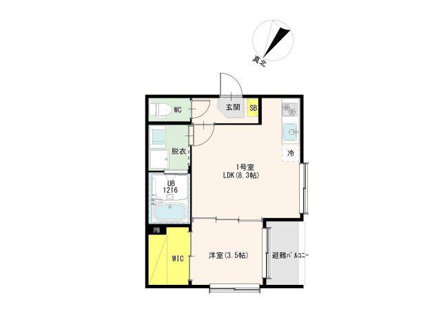 MAISON TERA RITA(1LDK/1階)の間取り写真