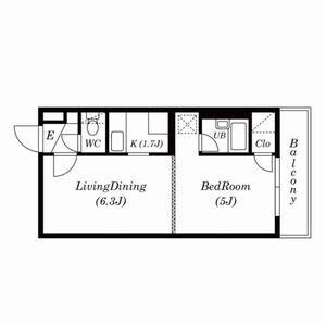 アウロラ本郷通7丁目(1DK/3階)の間取り写真
