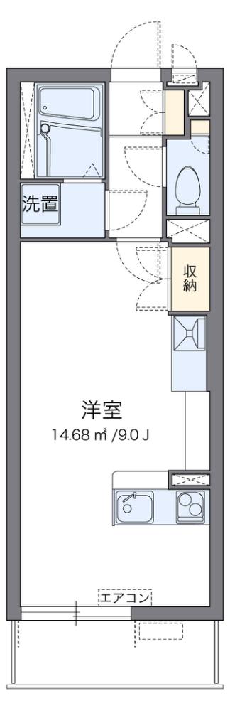 ミランダセレッソサード(ワンルーム/1階)の間取り写真