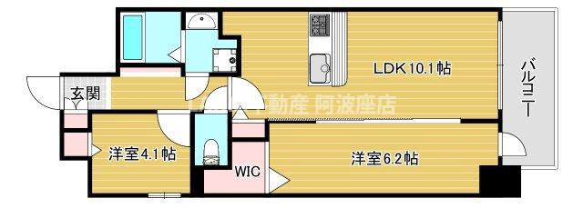 DAIYASTORK阿波座(2LDK/7階)の間取り写真