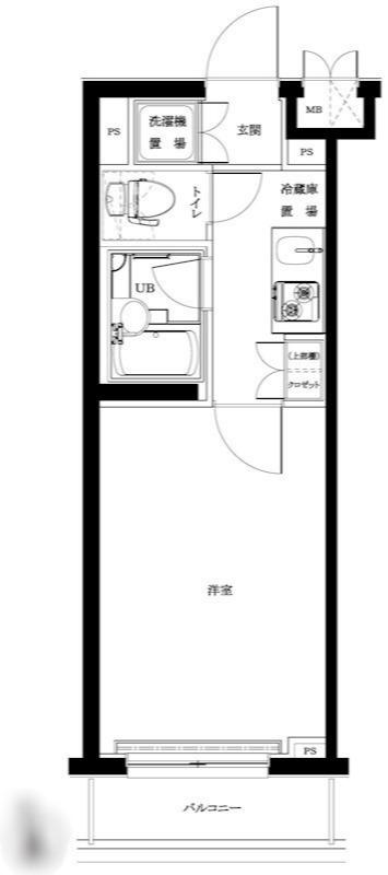 ルーブル蒲田南弐番館(1K/2階)の間取り写真