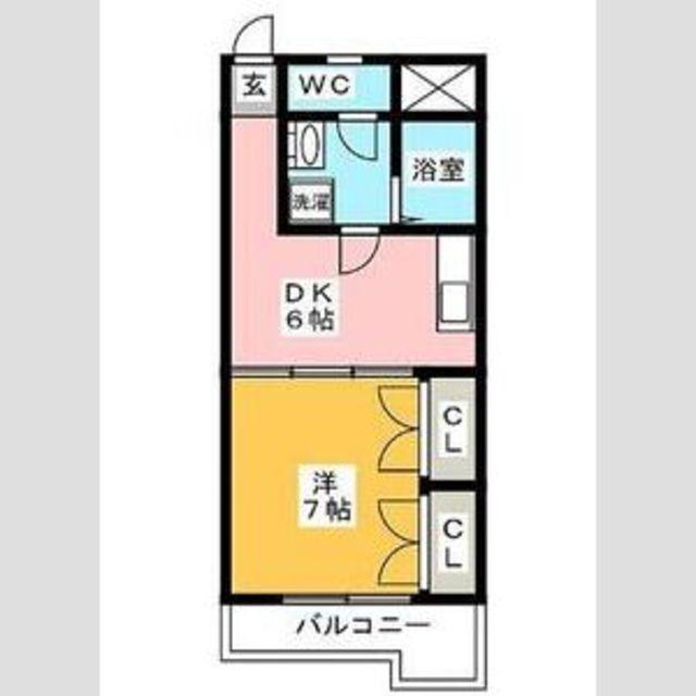 セルジュ ルタンス(1DK/2階)の間取り写真