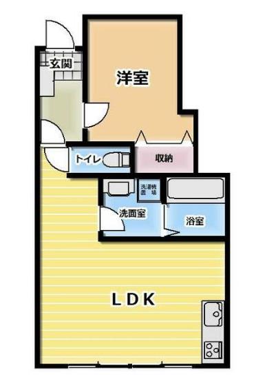 ル・プランタン(1LDK/1階)の間取り写真
