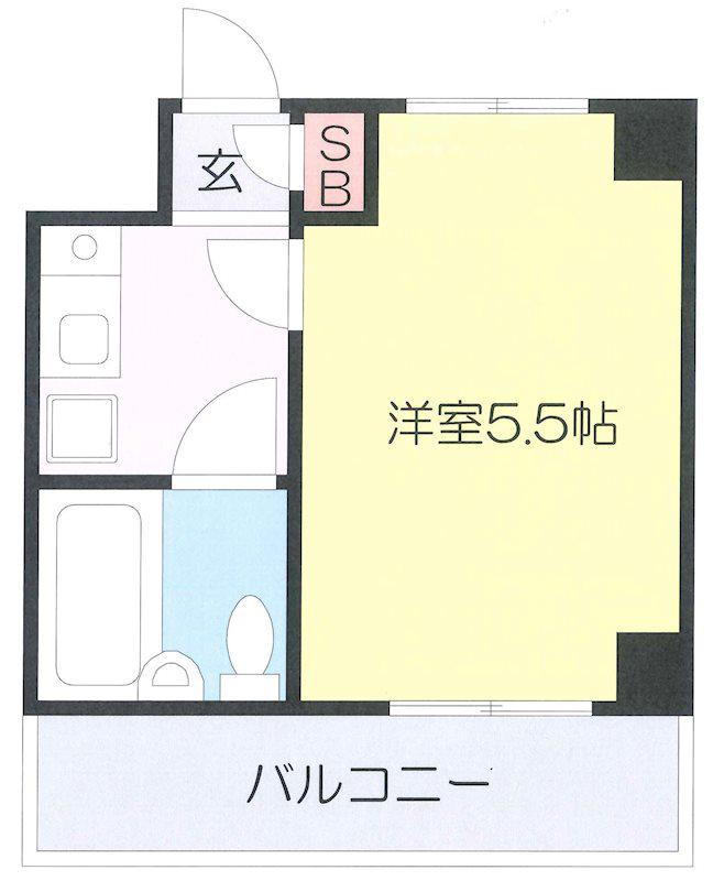クリオ大和壱番館(1K/2階)の間取り写真