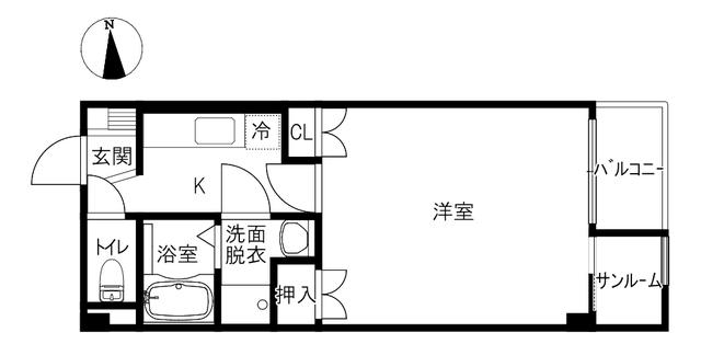 ドリームアルディ(1K/2階)の間取り写真