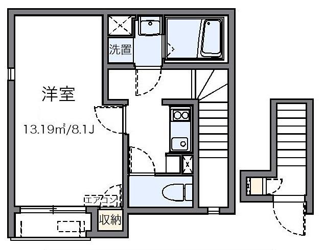 京急本線 京急蒲田駅 徒歩12分 2階建 築12年(1K/2階)の間取り写真