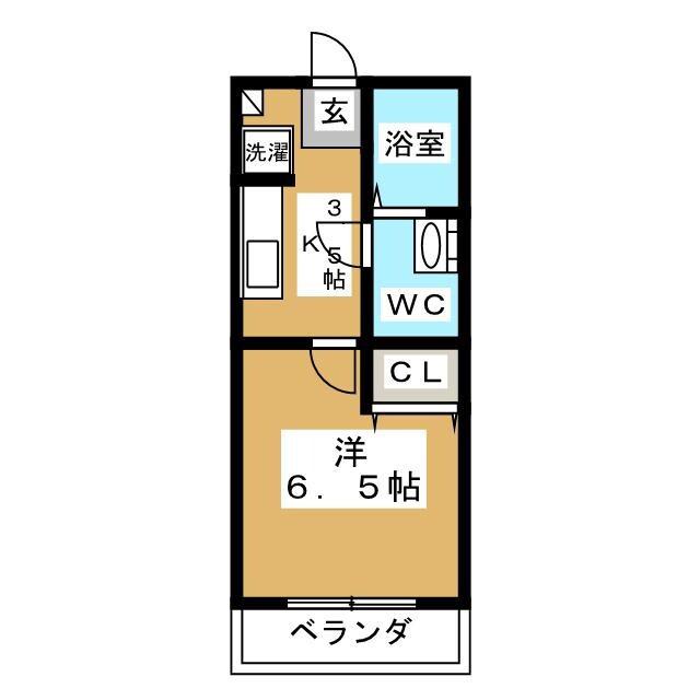サニーコート奥沢(1K/2階)の間取り写真