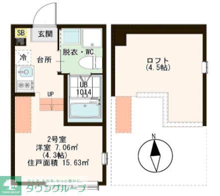 DREAM小岩(1K/1階)の間取り写真