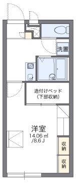 レオパレス愛西(1K/2階)の間取り写真